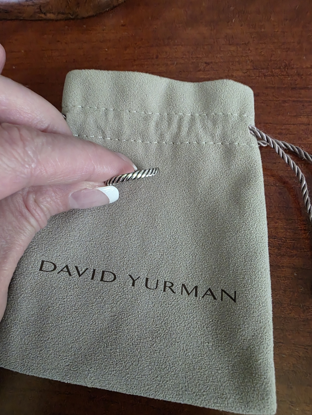 David Yurman Silver Cable Stackable Ring - Picture 3 of 4